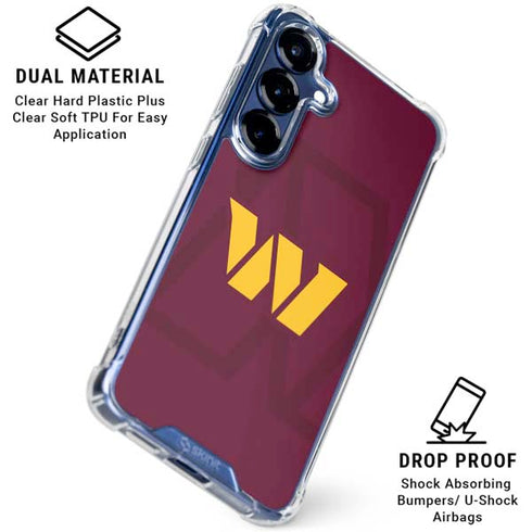 NFL Washington Commanders Large Logo Galaxy S25 Clear Case